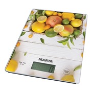 Весы кухонные MARTA MT-1634 цитрусовый микс электронные, ЖК-дисплей