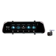 Видеорегистратор Recxon Panorama V2(зеркало) Android 10",1920x1080,3G,Wi-Fi,GPS,BT,FM,2 кам,навигация
