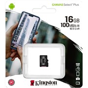 Карта памяти MicroSDHC 16 Gb Kingston class 10 100Mb/s б/ад Canvas Select Plus / SDCS2/16GBSP