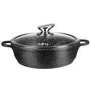 Сотейник LARA LR02-212 Rio  28*7см, 3,4л, мрамор, индукц.