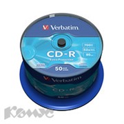Носители информации Verbatim CD-R 700Mb 52x Cake/50 43351 Extra Protect