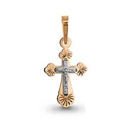 Крест золотой гравированный № 12719, золото 585°