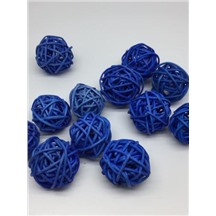 Ротанговые шары 3см В упак 12 шт. Цвет: голубой (light blue)