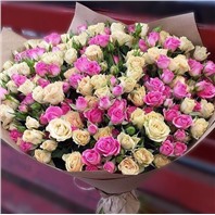 Букет из 39 веточек кустовых роз