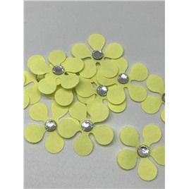 Цветы Бумажные, Цвет Светло-желтый (пастель), арт. 3, ЦБс-003, В упак 20 шт.