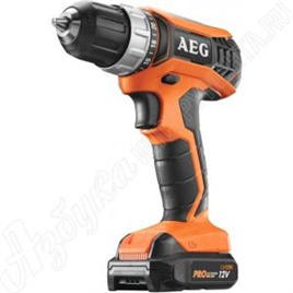 Дрель аккумуляторная, 12 В, 0 - 400/1500 об/мин, AEG, 451090(BS12G3LI-152C)