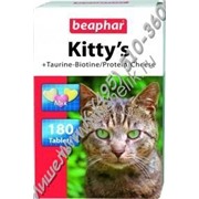 Beaphar `Kitty`s MIX` комплекс витаминов для кошек таурин, биотин, протеин, сыр 180 таб. (1х12) (К60)