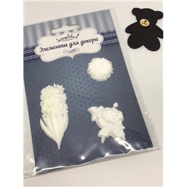 Набор пластикового декора "Цветочный микс"