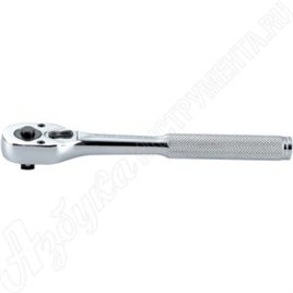 Трещотка 3/8", 200 мм, 32 зубца, флажковая с кнопкой, KING TONY, 3761-08F