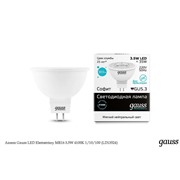 Gauss Лампа Gauss LED Elementary MR16 3.5W 4100K 1/10/100 (LD13524)