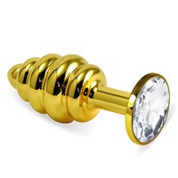 LoveToy Gold Spiral, прозрачный
Золотая анальная втулка с прозрачным кристаллом