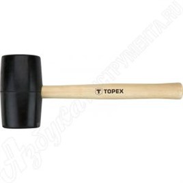 Киянка резиновая с деревянной рукояткой, 63 мм, 680 г, TOPEX, 02A345
