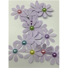 Цветы Бумажные, Цвет Светло-сиреневый (пастель), арт.2, ЦБб-001, В упак 20 шт.