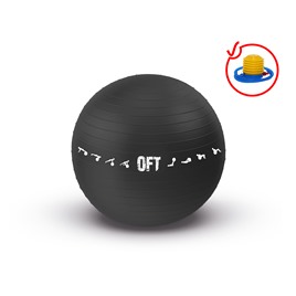 Гимнастический мяч 75 см для коммерческого использования черный с насосом