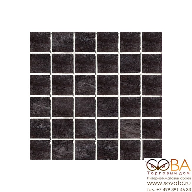 Мозаика Rex Ardoise Mosaico Noir Grip (30x30)см 739361 (Италия) купить по лучшей цене в интернет магазине стильных обоев Сова ТД. Доставка по Москве, МО и всей России