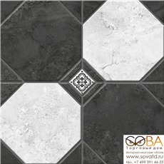 Керамогранит Лимбург 7Д тип 2  черно-белый микс 40х40 купить по лучшей цене в интернет магазине стильных обоев Сова ТД. Доставка по Москве, МО и всей России