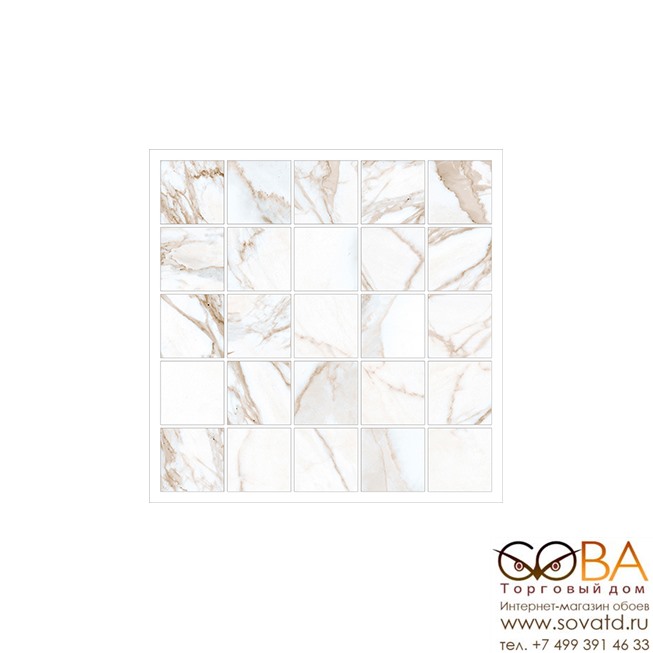 Мозаика Marble Trend  K-1001/MR/m14/30,7x30,7 Calacatta купить по лучшей цене в интернет магазине стильных обоев Сова ТД. Доставка по Москве, МО и всей России