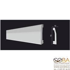 Лепнина Decor-Dizayn Плинтус DD125 купить по лучшей цене в интернет магазине стильных обоев Сова ТД. Доставка по Москве, МО и всей России