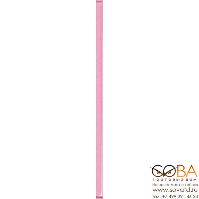 Бордюр Cersanit Спецэлемент стеклянный: Universal Glass розовый 2х60 купить по лучшей цене в интернет магазине стильных обоев Сова ТД. Доставка по Москве, МО и всей России