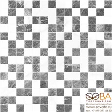 Мозаика Crystal  серый+белый 30х30 купить по лучшей цене в интернет магазине стильных обоев Сова ТД. Доставка по Москве, МО и всей России