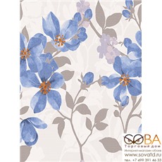 Плитка Натали  настенная Флауэр голубая 1034-0173 25х33 купить по лучшей цене в интернет магазине стильных обоев Сова ТД. Доставка по Москве, МО и всей России