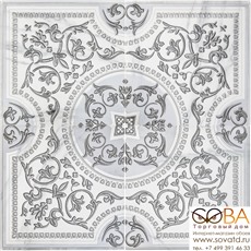 Панно Бьянка Каррара  белое 3609-0006 90х90 (компл. из 4-х шт) купить по лучшей цене в интернет магазине стильных обоев Сова ТД. Доставка по Москве, МО и всей России