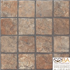 Керамогранит Карфаген 4  тёмно-бежевый 40х40 купить по лучшей цене в интернет магазине стильных обоев Сова ТД. Доставка по Москве, МО и всей России