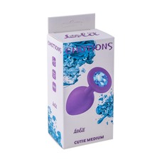 Анальная пробка Emotions Cutie Medium Purple light blue crystal 4012-05Lola