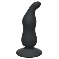 Чёрная анальная пробка Waved Anal Plug Black - 11 см.