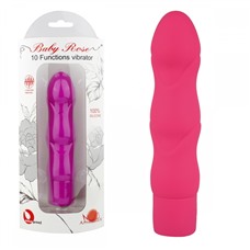 Вибростимулятор рельефный розовый 10 Function vibrator Baby Rose 82001-pinkHW