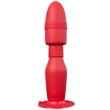 Красная анальная пробка с вибрацией MENZSTUFF VIBRATING BUTT PLUG 8.5INCH - 21,5 см.