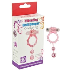 Виброкольцо с 2 утежеляющими шариками розовое Ball Banger Cock Ring 32005-pinkHW