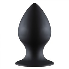 Чёрная анальная пробка Thick Anal Plug Medium - 9,5 см.