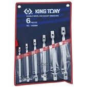 Набор торцевых ключей с шарниром, 8-19 мм, 6 предметов, KING TONY KING TONY арт. '1A06MR'