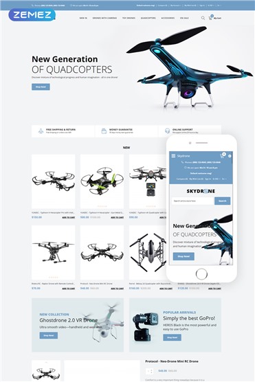 Skydrones - Quadcopter Responsive Elegant