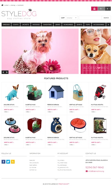Responsive Dog Style Store