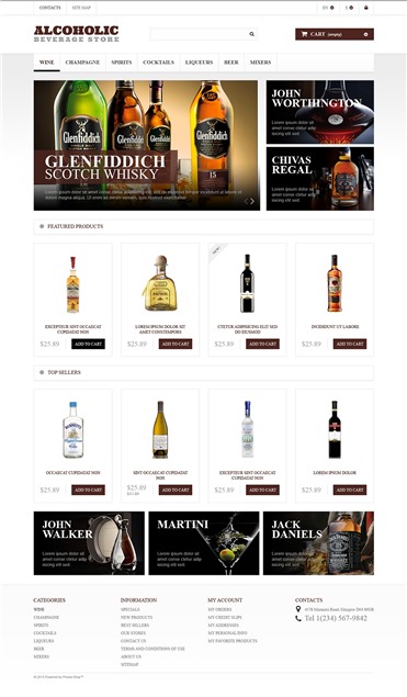 Responsive Alcoholic Beverages Store