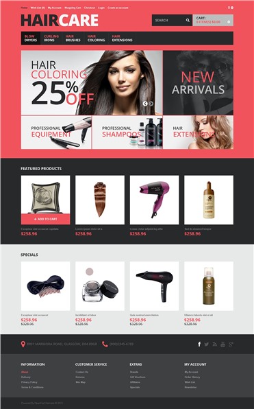 Responsive Hair Care Store