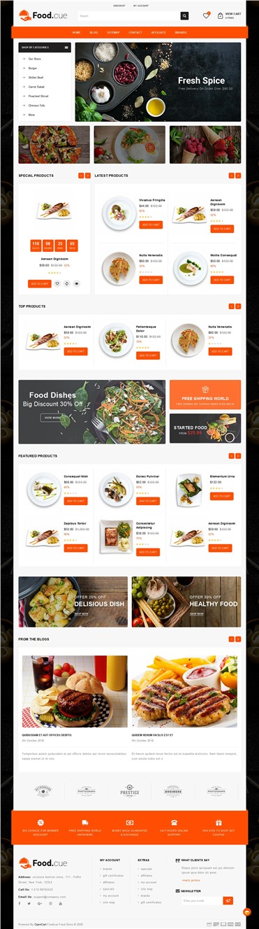 Foodcue - The Fastfood Store Responsive