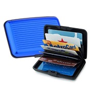 Алюминиевый рифленый кошелек Aluma Wallet (Алюма Валет) цвет синий, оригинал в коробочке.